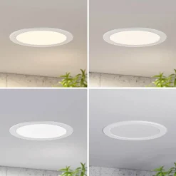 Prios LED-indbygningslampe Cadance, hvid, 24 cm, CCT, IP44