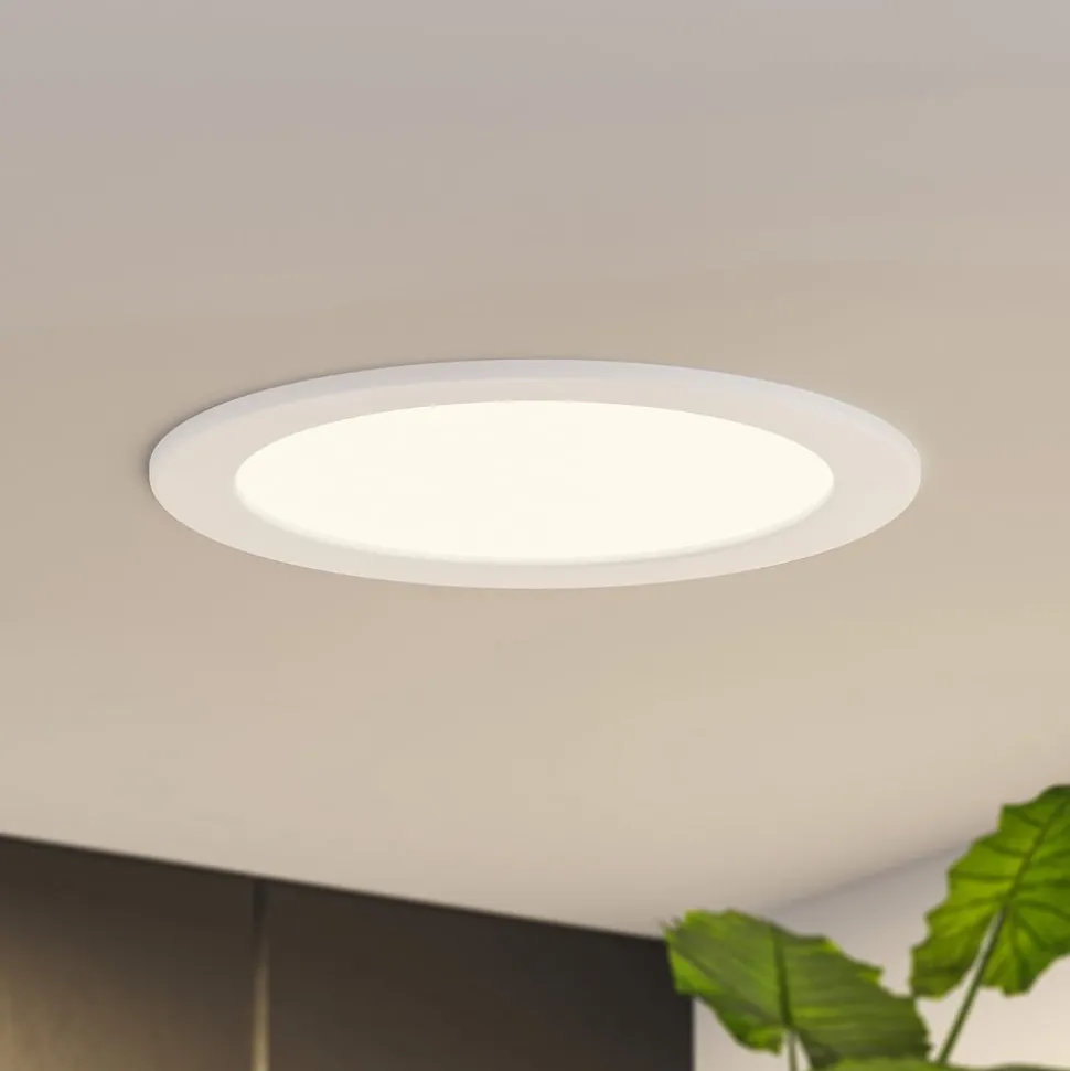 Prios LED-indbygningslampe Cadance, hvid, 22 cm, CCT, IP44