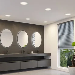 Prios LED-indbygningslampe Cadance, hvid, 22 cm, CCT, IP44
