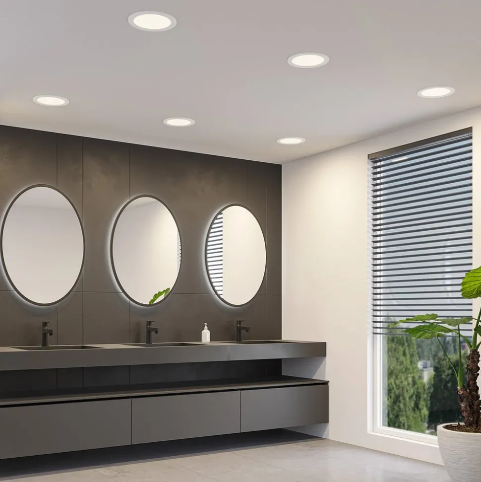 Prios LED-indbygningslampe Cadance, hvid, 22 cm, CCT, IP44