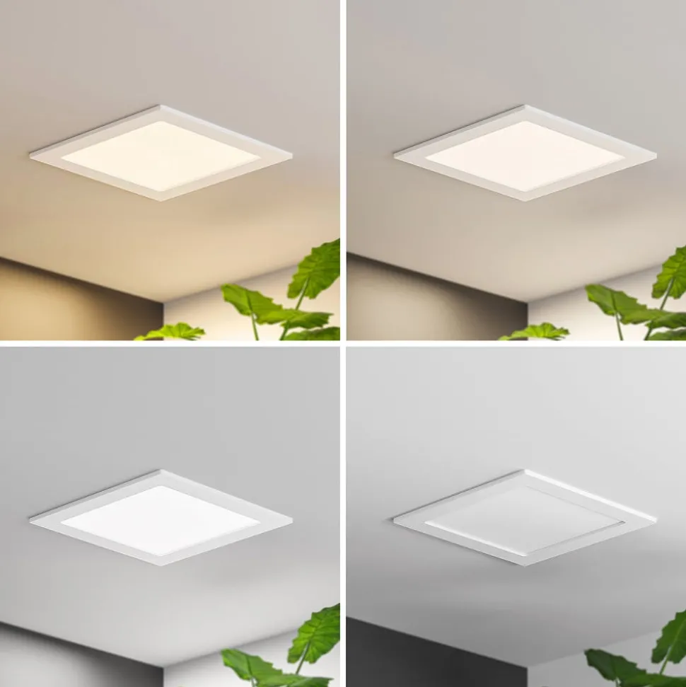 Prios LED-indbygningslampe Helina, hvid, 22 cm, 24 W, dæmpbar