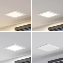 Prios LED-indbygningslampe Helina, hvid, 22 cm, 18 W, dæmpbar