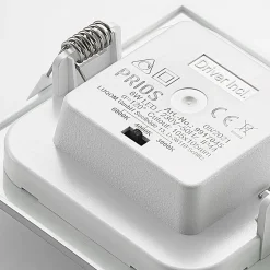 Prios LED-indbygningslampe Helina, sølv, 11,5 cm, dæmpbar