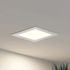 Prios LED-indbygningslampe Helina, sølv, 16,5 cm, dæmpbar