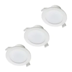 Prios LED-indbygningslampe Rida, 3 enheder, hvid, 23 cm, 30W, CCT, IP44