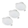 Prios LED-indbygningslampe Rida, sæt med 3, hvid, 19 cm, CCT, IP44
