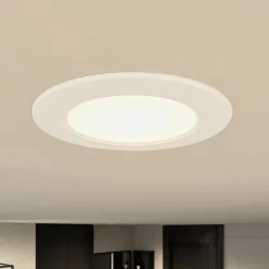 Prios LED-indbygningslampe Rida, sæt med 10, hvid, 12 cm, CCT, IP44