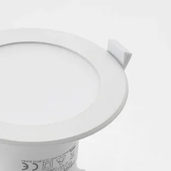 Prios LED-indbygningslampe Rida, sæt med 10, hvid, 12 cm, CCT, IP44