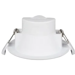 Prios LED-indbygningslampe Rida, sæt med 10, hvid, 10 cm, CCT, IP44