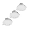 Prios LED-indbygningslampe Rida, sæt med 3, hvid, 12 cm, CCT, IP44