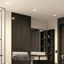 Prios LED-indbygningslampe Rida, sæt med 3, hvid, 12 cm, CCT, IP44