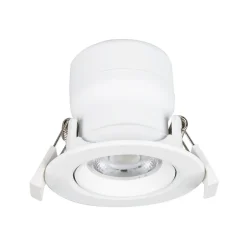 Prios LED indbygningslampe Shima, hvid, 7W, 3000K, 10stk, dæmpbar