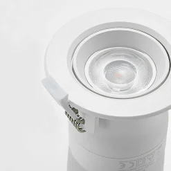 Prios LED-indbygningslampe Shima, hvid, 7 W, 3000K, dæmpbar