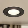 Prios LED indbygningslampe Shima, sort, 7 W, 3000K, dæmpbar