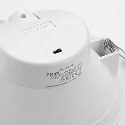 Prios LED-indbygningsspot Rida, hvid. Ø 23 cm, 30W, CCT, IP44