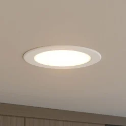 Prios LED-indbygningsspot Rida, hvid. Ø 15 cm, CCT, IP44