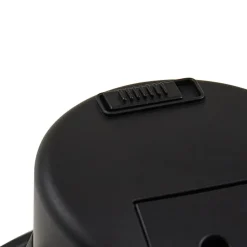 Prios LED-indbygningsspot Rida, sort, Ø 12 cm, CCT, IP44