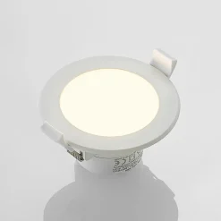 Prios LED-indbygningsspot Rida, hvid. Ø 10 cm, CCT, IP44