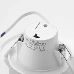 Prios LED-indbygningsspot Rida, hvid. Ø 10 cm, CCT, IP44