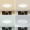 Prios LED-indbygningsspot Rida, hvid. Ø 12 cm, CCT, IP44