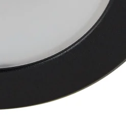 Prios LED-indbygningsspot Rida, sort, Ø 10 cm, CCT, IP44