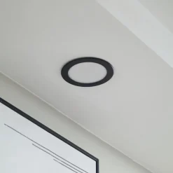 Prios LED indbygningsspot Rida, sort, 14,5 cm, 12 W, CCT