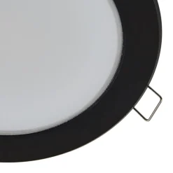 Prios LED indbygningsspot Rida, sort, 14,5 cm, 12 W, CCT