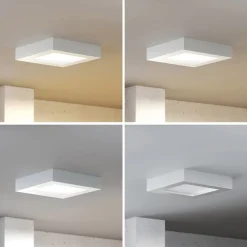 Prios LED-loftlampe Alette, hvid, 17,2 cm, dæmpbar