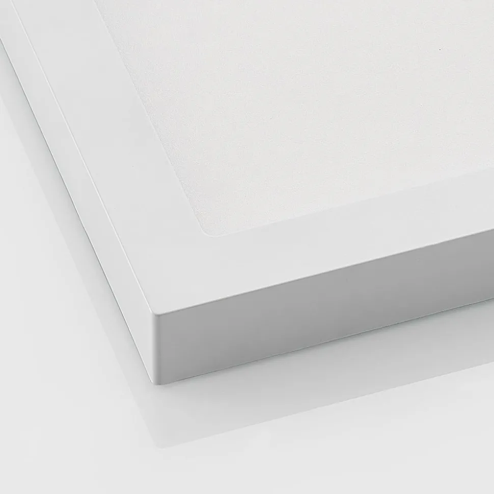 Prios LED-loftlampe Alette, hvid, 22,7 cm 24W, dæmpbar