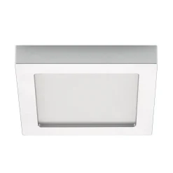 Prios LED-loftlampe Alette, sølv, 22,7 cm, 24W, dæmpbar