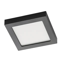 Prios LED-loftlampe Alette, sort, 24 W, CCT, dæmpbar