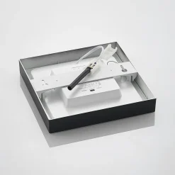 Prios LED-loftlampe Alette, sort, 24 W, CCT, dæmpbar