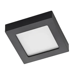 Prios LED-loftlampe Alette, sort, 12 W, CCT, dæmpbar