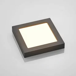 Prios LED-loftlampe Alette, sort, 18 W, CCT, dæmpbar