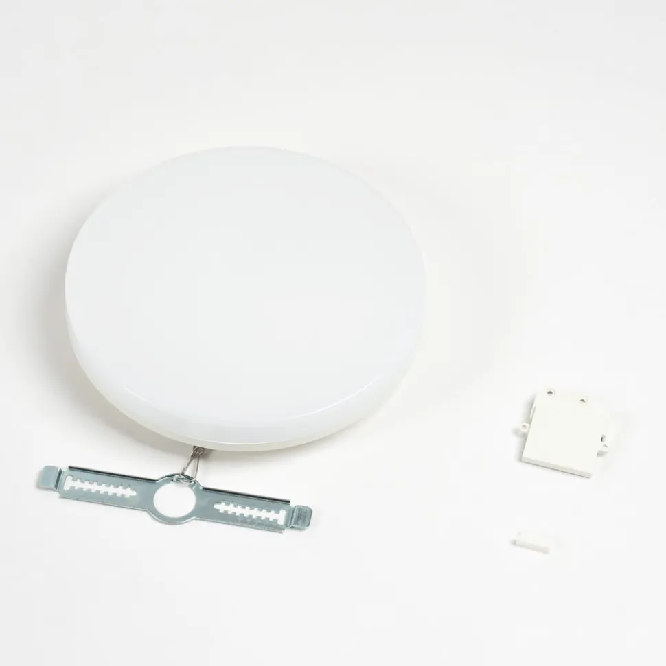 Prios LED-loftlampe Artin, Ø 33 cm, hvid, CCT, IP65