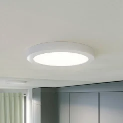 Prios LED-loftlampe Aureka, bevægelsessensor, Ø 23 cm, hvid