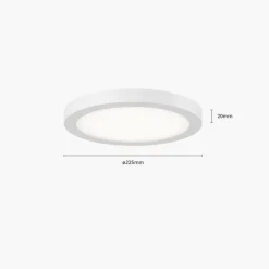 Prios LED-loftlampe Aureka, bevægelsessensor, Ø 23 cm, hvid