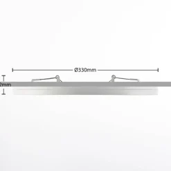 Prios LED-loftlampe Aureka, bevægelsessensor, Ø 33 cm, hvid