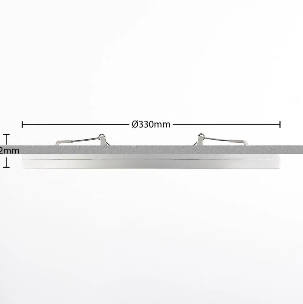 Prios LED-loftlampe Aureka, bevægelsessensor, Ø 33 cm, hvid