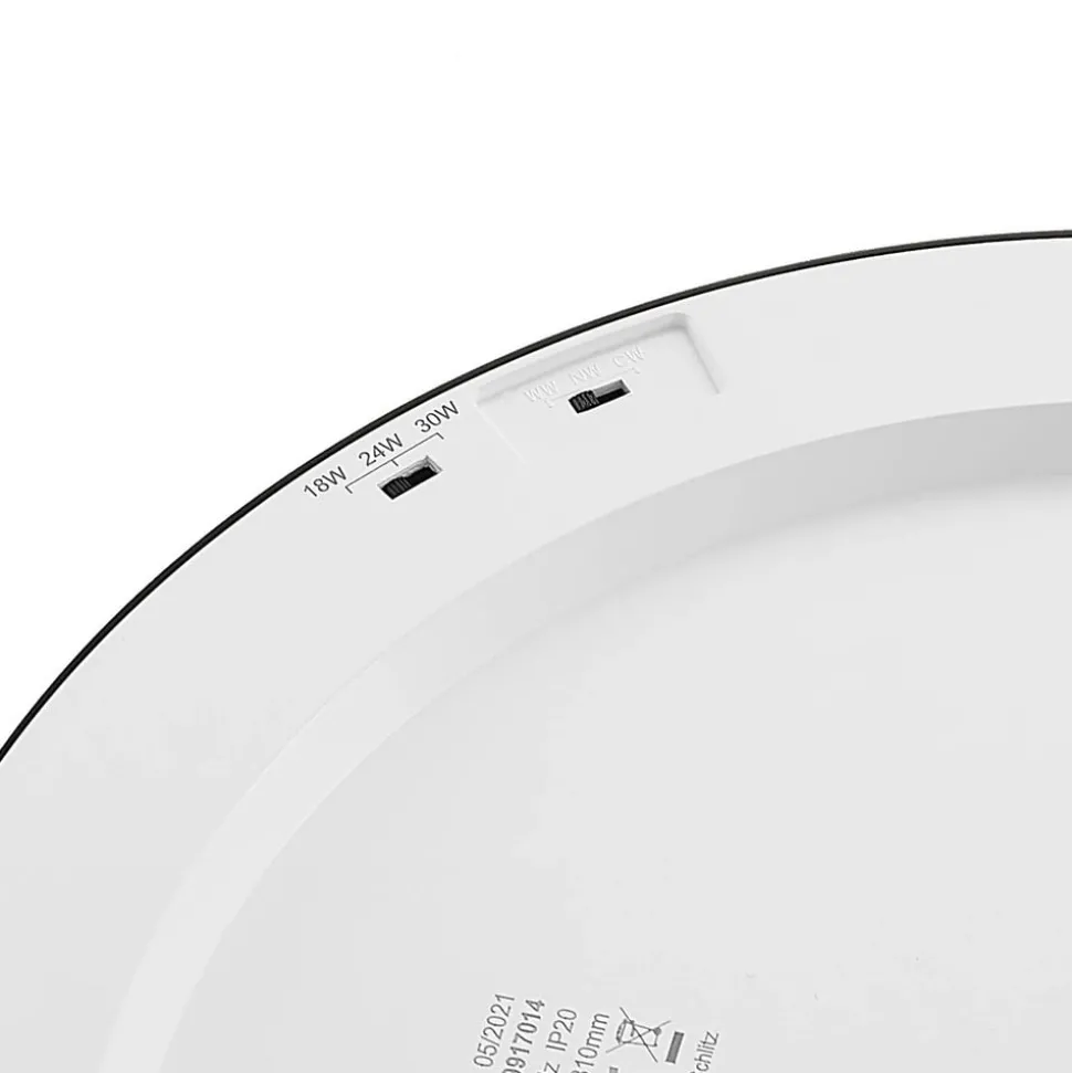 Prios LED-loftlampe Aureka, Ø 33 cm, sølv, metal