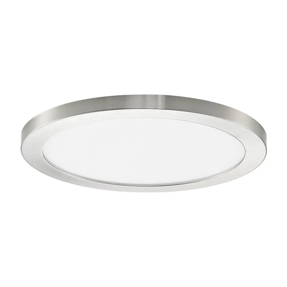 Prios LED-loftlampe Aureka, Ø 33 cm, sølv, metal