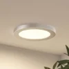 Prios LED-loftlampe Aureka, Ø 23 cm, sølv, metal