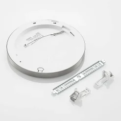 Prios LED-loftlampe Aureka, Ø 23 cm, sølv, metal