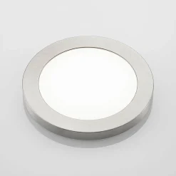 Prios LED-loftlampe Aureka, Ø 23 cm, sølv, metal