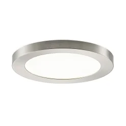 Prios LED-loftlampe Aureka, Ø 23 cm, sølv, metal