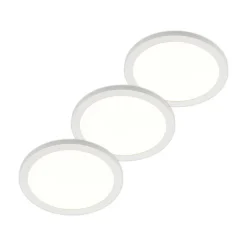Prios LED-loftlampe Aureka, sæt med 3, sensor, Ø 33 cm, hvid