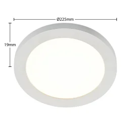 Prios LED-loftlampe Aureka, sæt med 2, sensor, Ø 23 cm, hvid