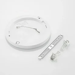 Prios LED-loftlampe Aureka, sæt med 2, sensor, Ø 23 cm, hvid