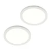 Prios LED-loftlampe Aureka, sæt med 2, sensor, Ø 33 cm, hvid