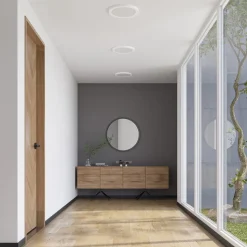 Prios LED-loftlampe Aureka, sæt med 2, sensor, Ø 33 cm, hvid